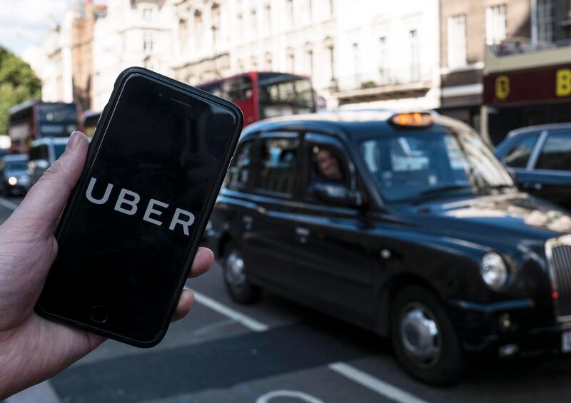 epa06355410 (FILE) - An image showing an Uber app on a mobile phone in central London, Britain, 22 September 2017. Media reports on 28 November 2017 state Japanese Softbank corporation may be close to offering Uber's existing shareholders to buy their shares in Uber for a valuation of some 48 billion USD, meaning the shareholders would be paid some 30 per cent less per share than what was paid when Uber raised funds for the last time.  EPA/WILL OLIVER
