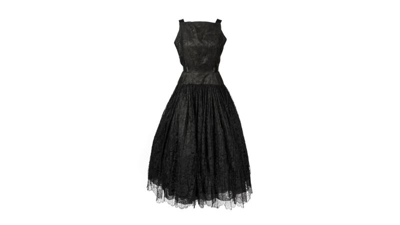 Michelle Obama's 1950s Norman Norell black lace dress; $30,000 to $60,000