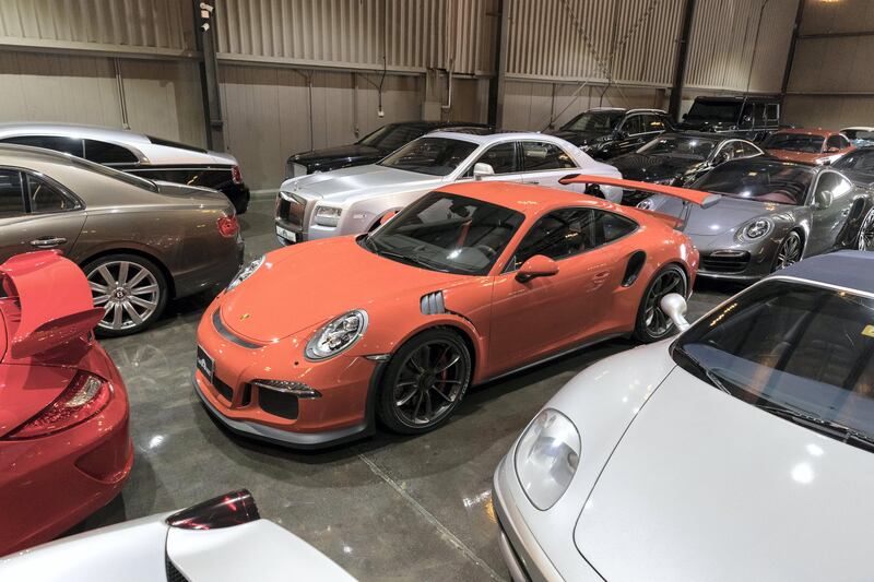 DUBAI, UNITED ARAB EMIRATES. 13 AUGUST 2017. The showroom and stock of rare and classic cars stored at and sold by Car Vault in Al Quoz. (Photo: Antonie Robertson/The National) Journalist: Adam Workman. Section: Motoring