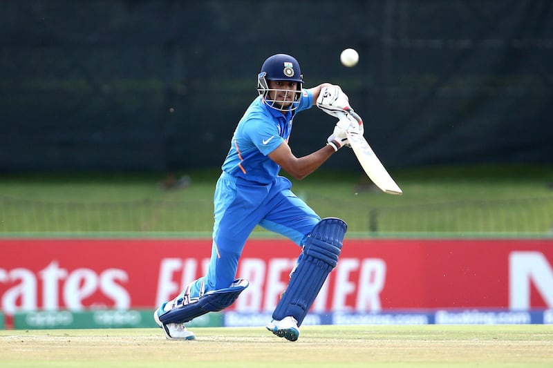 POTCHEFSTROOM, SOUTH AFRICA - JANUARY 28: Priyam Garg of India bats during the ICC U19 Cricket World Super League Cup Quarter Final 1 match between India and Australia at JB Marks Oval on January 28, 2020 in Potchefstroom, South Africa. (Photo by Jan Kruger-ICC/ICC via Getty Images)