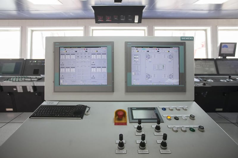 The control room on the vessel. Mona Al Marzooqi / The National