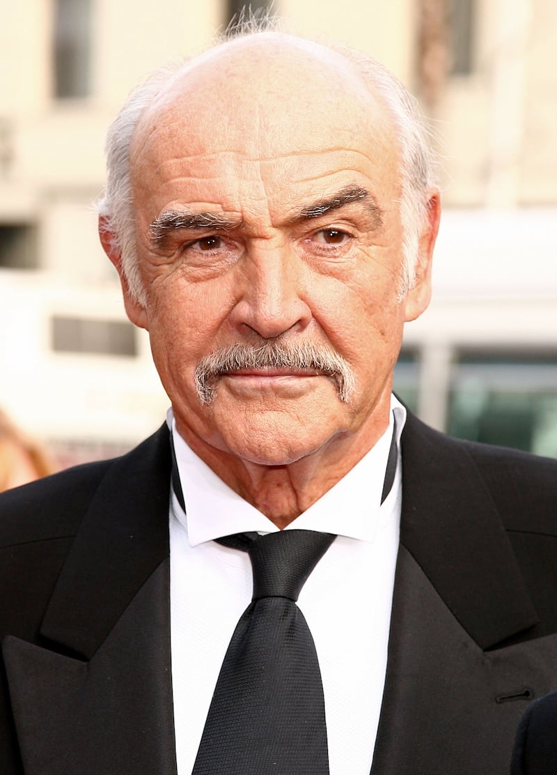 Sean Connery wore a moustache for many years. Getty
