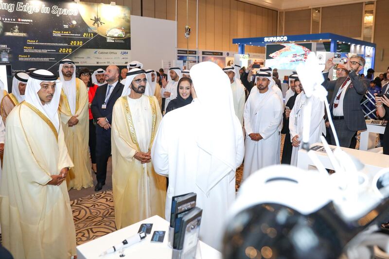 ABU DHABI, 19th March, 2019 (WAM) -- Sheikh Mohammed bin Rashid Al Maktoum, Vice President, Prime Minister and Ruler of Dubai, attends the second edition of the Global Space Congress commenced today in Abu Dhabi. Wam