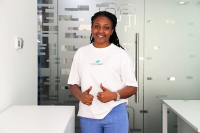 Aliane Uwamahoro is currently on placement at the Hilton Doubletree Hotel in JBR, Dubai. Pawan Singh / The National 