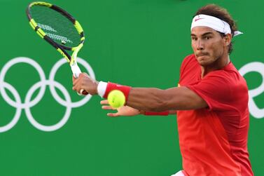 Spain's Rafael Nadal in action at the  2016 Rio Olympic Games. AFP