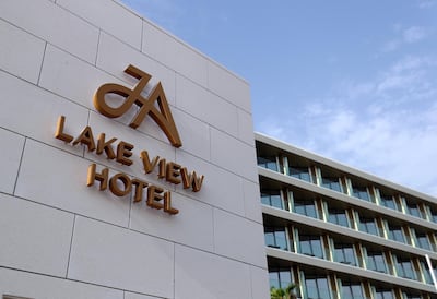 Dubai, United Arab Emirates - September 24, 2019: General views of JA Lake View hotel which opened recently. Tuesday the 24th of September 2019. Jebel Ali, Dubai. Chris Whiteoak / The National