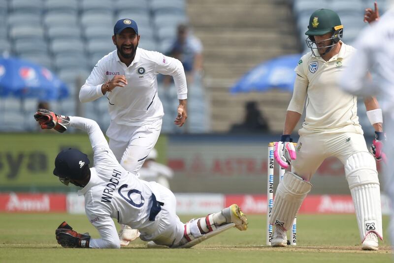 India wicketkeeper Wriddhiman Saha had a great Test with the gloves at the Maharashtra Cricket Association Stadium. AFP