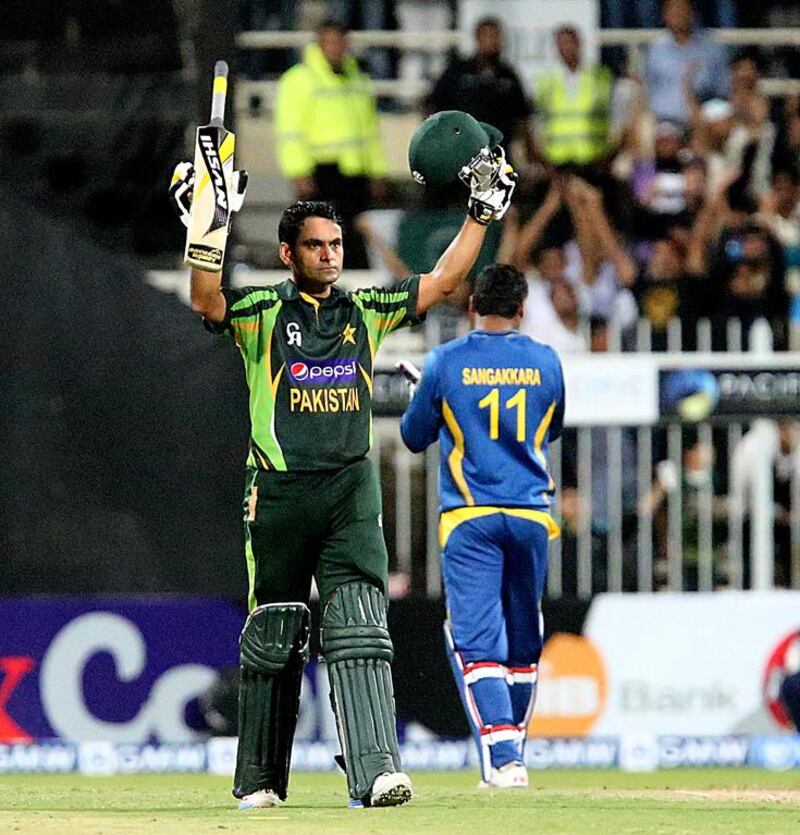 Mohammad Hafeez's 140 helped Pakistan to a target Sri Lanka had no chance of reaching. Satish Kumar / The National