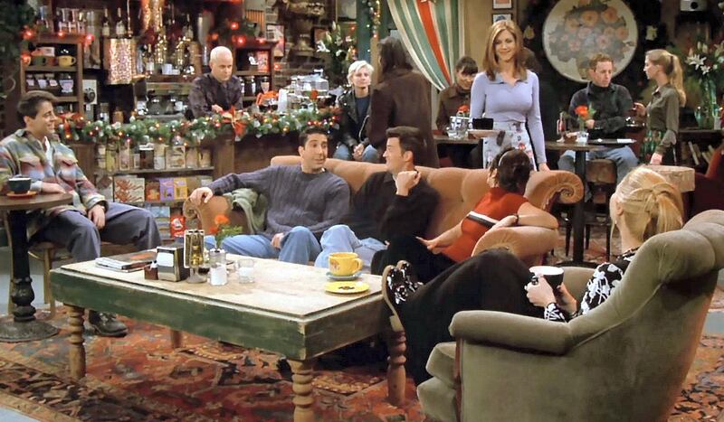 Friends Central Perk sofa scene. Courtesy of Netfilx