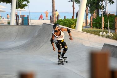 Evening-AD Skateboarding on Hudayriat Island, in Abu Dhabi on June 4, 2021. Khushnum Bhandari / The National Reporter: N/A News