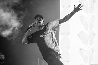 Travis Scott delivers a blistering performance as part of the Mawazine Festival in Rabat, Morocco on June 26, 2019. Photo by Sife El Amine
