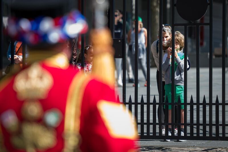 Tourists queue up to enter the Tower of London. Getty Images