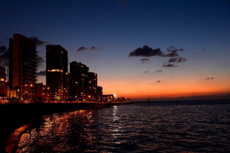 Sunset over the Mediterranean Sea in Beirut, Lebanon. EPA