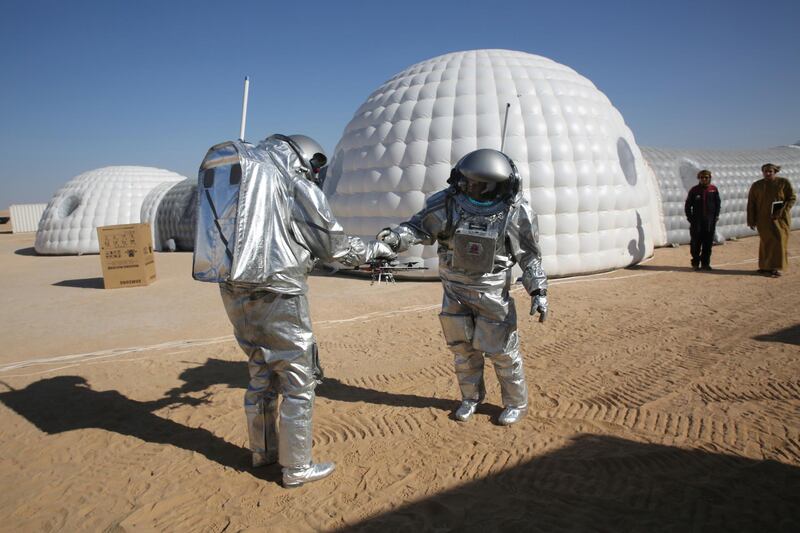 The experiment, named "Amadee-18 Mars Analogue Mission Oman", aims to prepare the scientists so that they would be well acquainted for what they would encounter in future expeditions on Mars. Sam McNeil /AP Photo