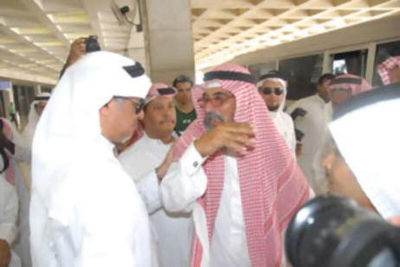 An angry driver complains to Mohammad Al-Haddad about parking charges at the King Abdul Aziz International Airport in Jeddah.