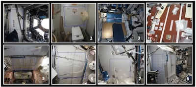 Astronauts swabbed eight key locations, including the toilet, over 14 months, and discovered just how many germs are on board. Courtesy: Nasa