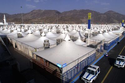 Dozens of air-conditioned tents have been erected in Mina, near Makkah. AFP
