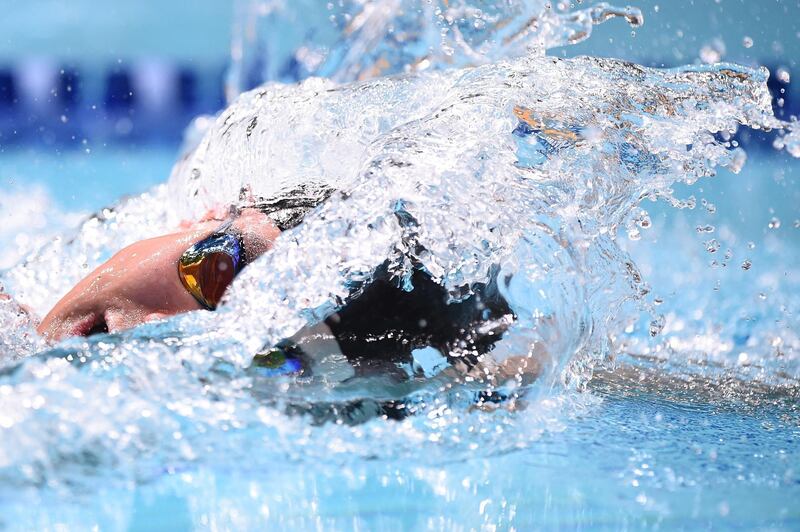 Tatsuki Syoike competes during Japan Swim at the Tokyo Tatsumi International Swimming Center. Getty Images