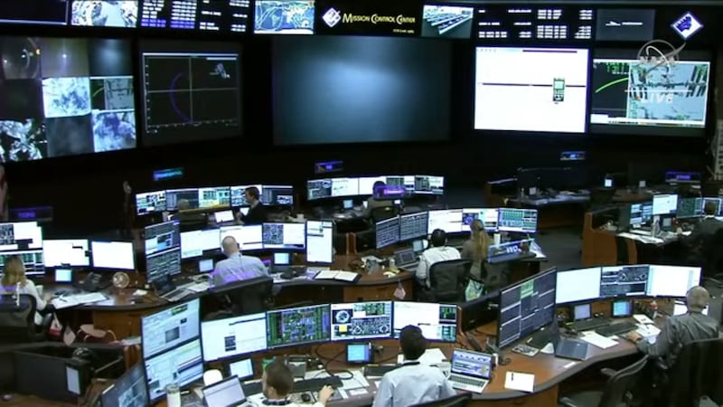 The SpaceX mission control room. Photo: Nasa