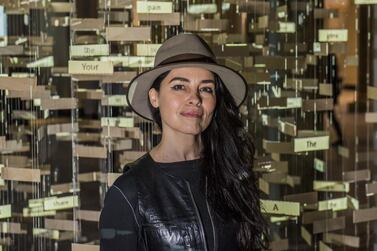 Es Devlin with her work 'The Singing Tree' (2017) at the Victoria & Albert Museum, London. Guy Bell / Shutterstock