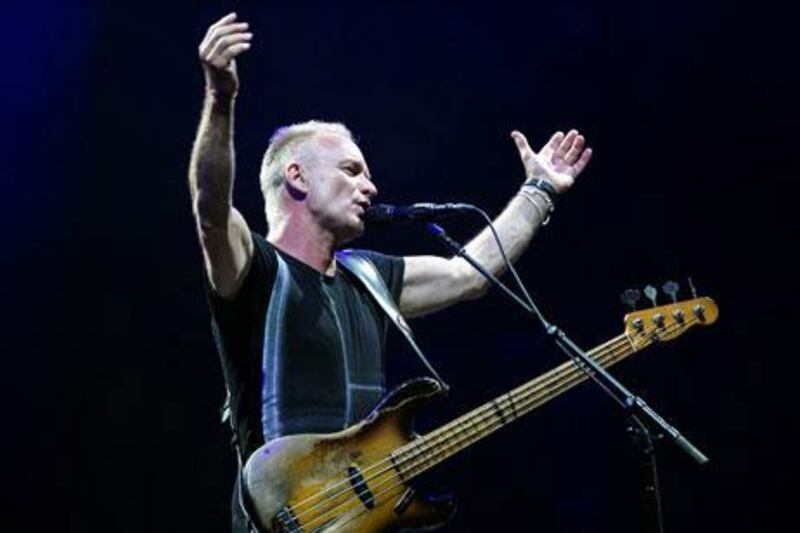 Sting performing on Yas Island.