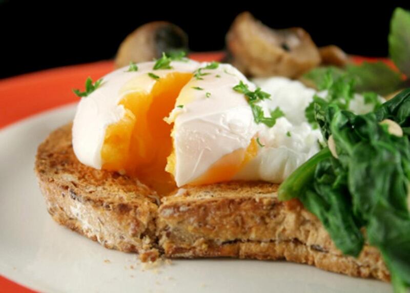 Eggs with spinach and mushrooms. Courtesy iStock

