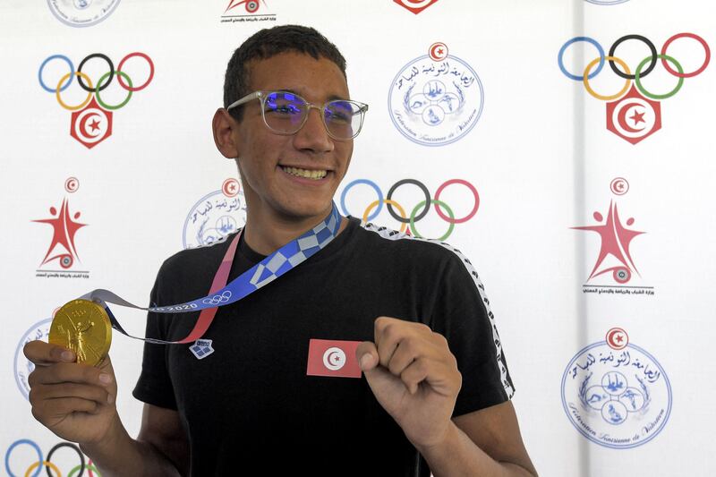 Tunisian swimmer Ahmed Hafnaoui was a sensation at the Tokyo Olympics, winning a gold medal in the 400m freestyle after being the slowest qualifier. AFP
