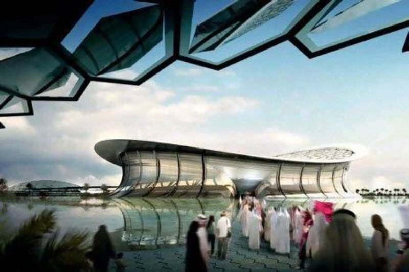 Artist impression of a stadium planned for the 2022 World Cup in Qatar. Courtesy HH Vision