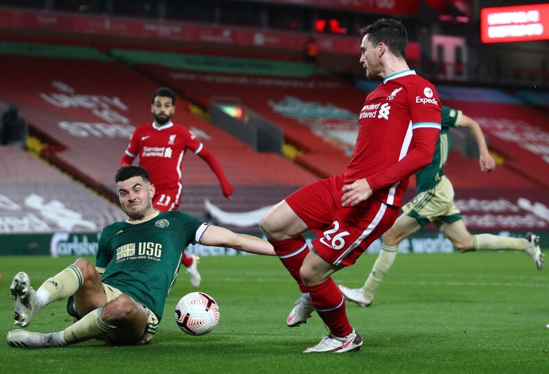 Andrew Robertson - 7: Relentless down the left. So often generates the team’s attacking thrust down the wing and complements Mane. Never seems to run out of energy. AP