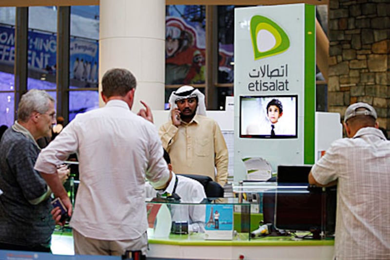 Telecom provider e& will offer discounts of up to 50 per cent on IT and communications services for Emirati entrepreneurs. Photo: Sarah Dea / The National