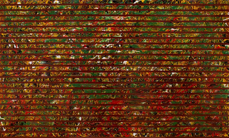Blinds: This Is Not A Pollock (2021) by Chandraguptha Thenuwara. Photo: Saskia Fernando Gallery