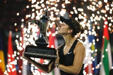 Belinda Bencic ended a near four-year wait between titles when she won the 2019 Dubai Duty Free Tennis Championships. EPA