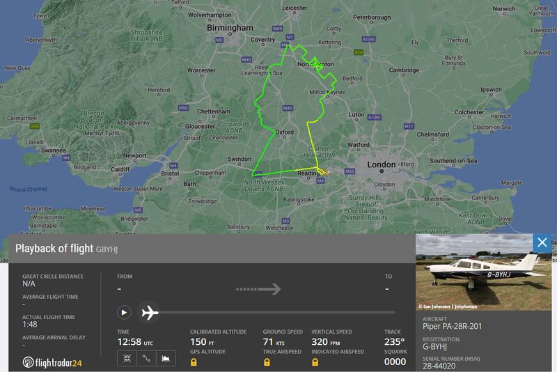 Parts of the flight path took pilot Amal Larhlid through restricted airspace and she had to stay in touch with air traffic control throughout. PA