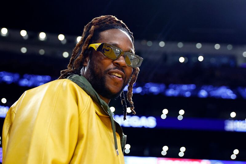 Rapper 2 Chainz attends the NBA game between Atlanta Hawks and Los Angeles Lakers at the Crypto.com Arena in California. Getty