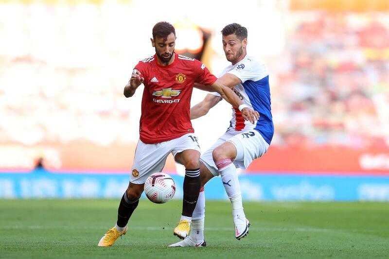 Bruno Fernandes - 5: Set the bar high when he arrived. Nowhere near that level against Palace. Ended up playing as a defensive midfielder. Disappointing. Getty