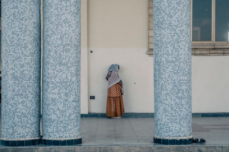 A woman attends prayers at St Gabriel church in Mekelle, Ethiopia. AFP