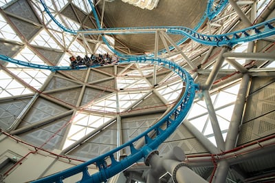 The Storm Coaster in Dubai Hills Mall is now open. It's the fastest indoor roller coaster in the world. Photo: Emaar