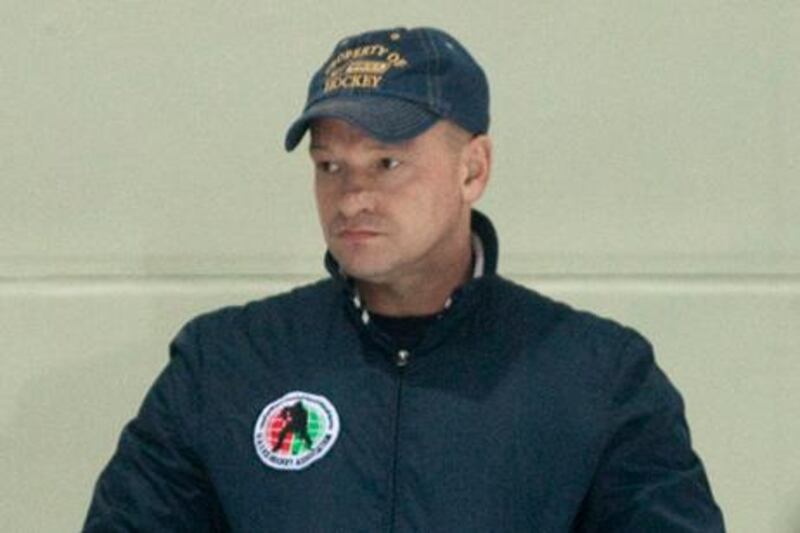 UAE ice hockey national team coach Yuri Faikov.