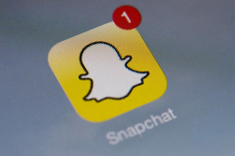 Snapchat: blocked by Etisalat and du. AFP Photo / Lionel Bonaventure