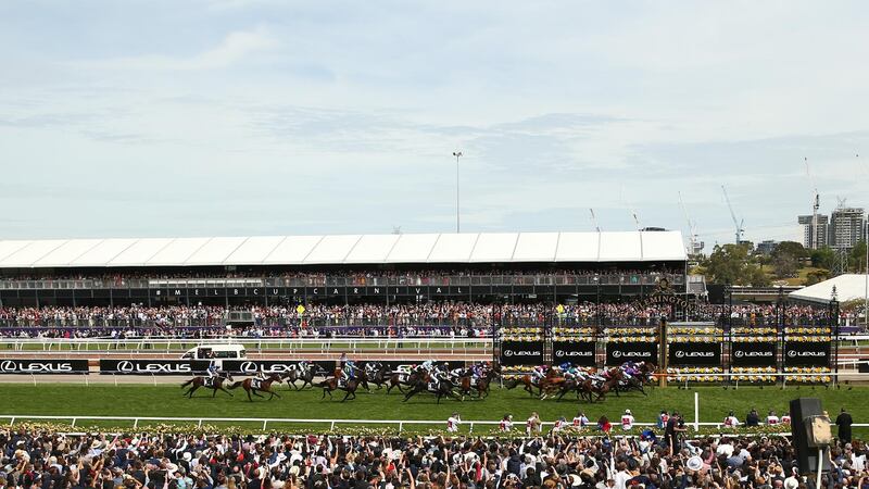 Craig Williams riding Vow And Declare wins the Melbourne Cup. Getty Images