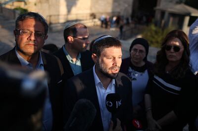 Far-right Israeli ministers Itamar Ben-Gvir, left, and Bezalel Smotrich have been condemned internationally for incitement against Palestinians. AFP