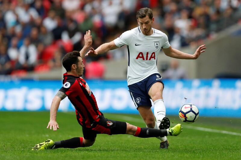 Left-back:  Jan Vertonghen (Tottenham) – Illustrated his versatility by going to left-back and then left wing-back and providing some fine crosses against Bournemouth. Matthew Childs / Reuters