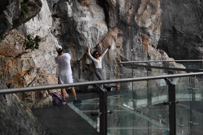 Visitors capture their experiences of the bridge. 