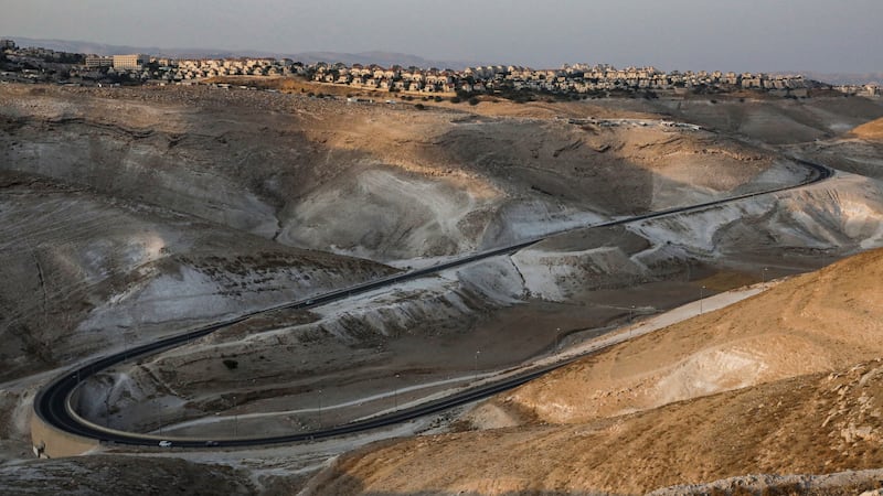 The Israeli settlement of Maale Adumim, near the Palestinian village of Al Sawahre in the occupied West Bank. AFP
