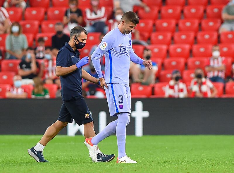 Gerard Pique 5 - Three corners for the hosts in the first ten minutes and a Williams shot which hit the cross bar after he was unable to block it meant he was busy. Signalled to the bench that he was injured after 29 and went off. A shame. AFP