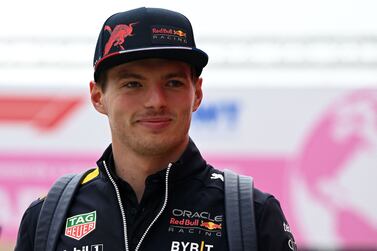 Red Bull Racing's Dutch driver Max Verstappen arrives in the paddock ahead of the Formula One British Grand Prix at the Silverstone motor racing circuit in Silverstone, central England on June 30, 2022.  (Photo by JUSTIN TALLIS  /  AFP)