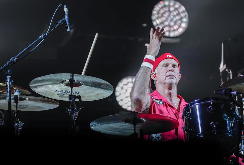 Abu Dhabi, United Arab Emirates, Red Hot Chilli Peppers at The Arena, Yas Island.
September 4, 2019.    Red hot Chilli    
Victor Besa / The National
Section:  NA
Reporter:  Saeed Saeed