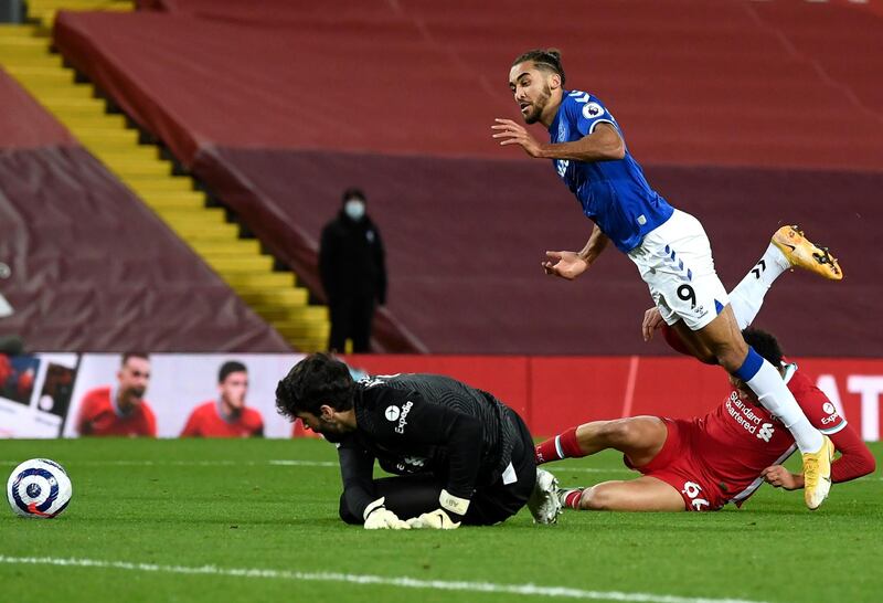 Dominic Calvert-Lewin, 8 - The 23-year-old striker came on for Rodriguez after 62 minutes and led the line superbly. He forced Alexander-Arnold into the challenge that gave Everton the penalty that put the match beyond doubt