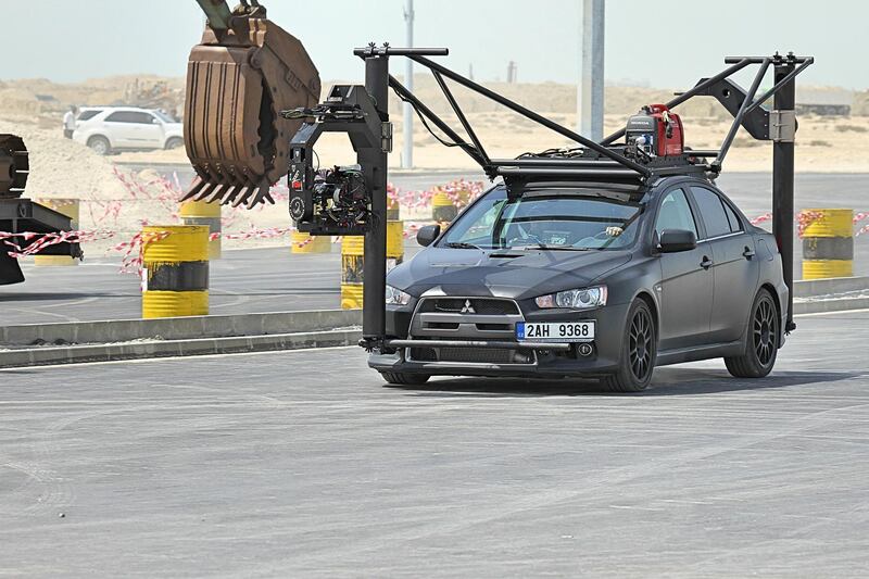 On the set of Saaho in Abu Dhabi. UV Creations / PFA Archive