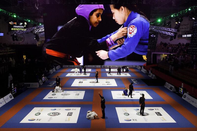 The Abu Dhabi World Youth Jiu Jitsu Championship at the Ipic Arena in Zayed Sport City, Abu Dhabi. Christopher Pike / The National